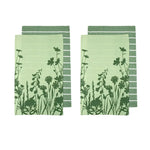 Ladelle Set of 4 Sanctuary Floral Cotton Kitchen Tea Towels 50 x 70 cm Green - Home & Garden > Kitchenware
