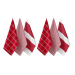 Ladelle Set of 6 Christmas Brick Cotton Tea Towels Design 1 - Home & Garden > Kitchenware