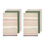 Ladelle Set of 6 Sanctuary Cotton Kitchen Tea Towels 50 x 70 cm Green - Home & Garden > Kitchenware
