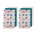 Ladelle Set of 6 Zest Bright Cotton Kitchen Tea Towels 50 x 70 cm Leaves - Home & Garden > Kitchenware