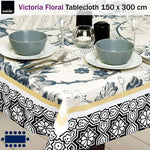 Ladelle Victoria Floral Tablecloth 10 to 12 Seater Oblong 150 x 300 cm - Home & Garden > Kitchenware
