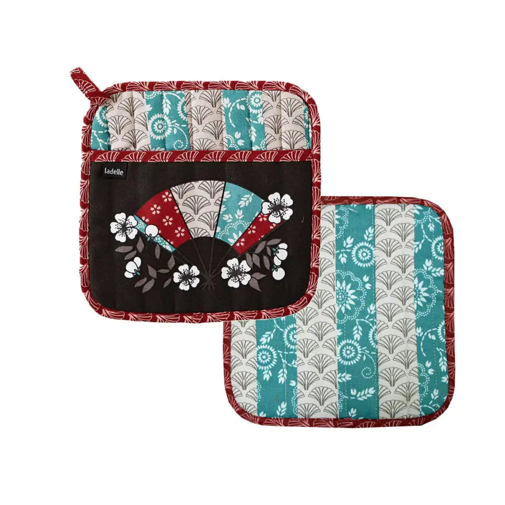 Ladelle Yumi Set of 2 Pot Holders 21 x 21 cm - Home & Garden > Kitchenware