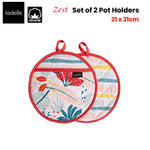 Ladelle Zest Set of 2 Pot Holders 21 x 21 cm - Home & Garden > Kitchenware