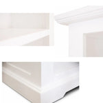 Laelia Bookshelf Bookcase 4 Tier Solid Acacia Wood Coastal Furniture - White - Furniture > Living Room