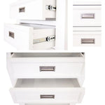 Laelia Bookshelf Bookcase 4 Tier Solid Acacia Wood Coastal Furniture - White - Furniture > Living Room