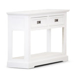 Laelia Console Hallway Entry Table 125cm Solid Acacia Timber Wood Coastal -White - Furniture > Living Room
