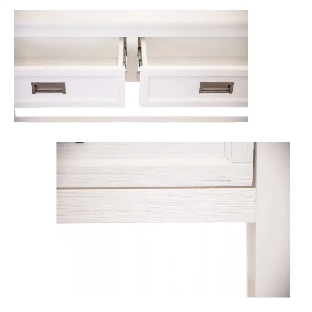Laelia Console Hallway Entry Table 125cm Solid Acacia Timber Wood Coastal -White - Furniture > Living Room
