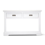 Laelia Console Hallway Entry Table 125cm Solid Acacia Timber Wood Coastal -White - Furniture > Living Room