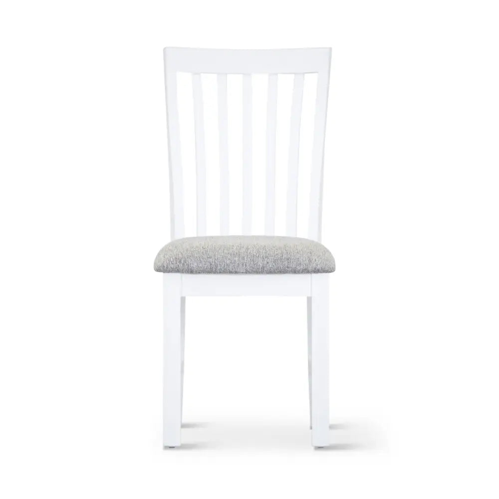 Laelia Dining Chair Set of 4 Solid Acacia Timber Wood Coastal Furniture - White - Furniture > Dining
