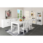 Laelia Dining Chair Set of 4 Solid Acacia Timber Wood Coastal Furniture - White - Furniture > Dining