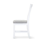 Laelia Dining Chair Set of 6 Solid Acacia Timber Wood Coastal Furniture - White - Furniture > Dining