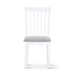 Laelia Dining Chair Set of 8 Solid Acacia Timber Wood Coastal Furniture - White - Furniture > Dining