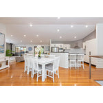 Laelia Dining Chair Set of 8 Solid Acacia Timber Wood Coastal Furniture - White - Furniture > Dining