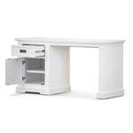 Laelia Study Computer Desk 150cm Office Executive Table Solid Acacia Wood -White - Furniture > Office