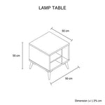 Lamp Table 3 Open Storage Cabinet MDF in Champagne Colour - Furniture > Living Room > Side Tables