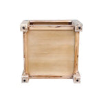 Lamp Table Open Storage Solid Wooden Frame in Classic Oak Colour - Furniture > Living Room