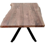 Lantana Coffee Table 130cm Live Edge Solid Acacia Timber Wood Metal Leg -Natural - Furniture > Living Room