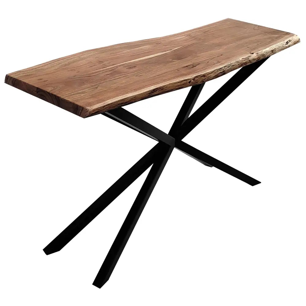 Lantana Console Table 140cm Entry Hallway Live Edge Solid Acacia Wood - Natural - Furniture > Living Room