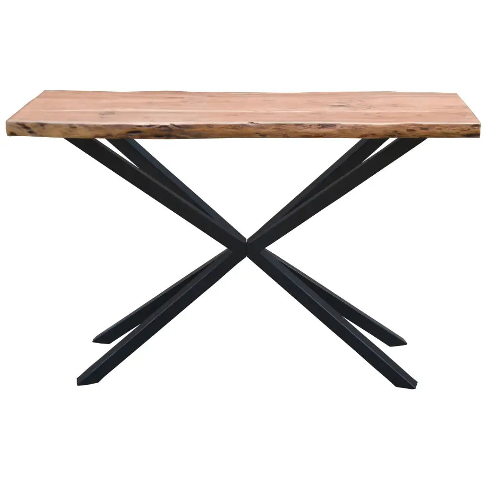Lantana Console Table 140cm Entry Hallway Live Edge Solid Acacia Wood - Natural - Furniture > Living Room