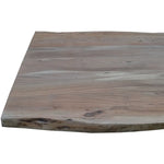Lantana Dining Table 210cm Live Edge Solid Acacia Timber Wood Metal Leg -Natural - Furniture > Dining