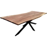 Lantana Dining Table 240cm Live Edge Solid Acacia Timber Wood Metal Leg -Natural - Furniture > Dining