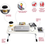 Laptop Bed Desk with Storage and foldable legs for Adults Kids & Home Office - Home & Garden > Home Office Accessories