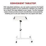 Laptop Desk Portable Mobile Computer Table Stand Adjustable Bed Study - Furniture > Office