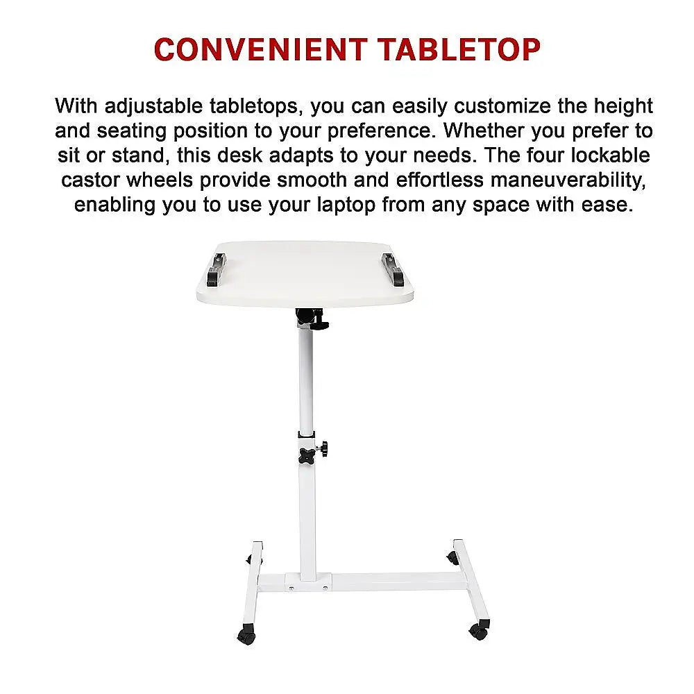 Laptop Desk Portable Mobile Computer Table Stand Adjustable Bed Study - Furniture > Office