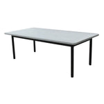 Lara 120cm Outdoor Coffee Table Glass Concrete Top - Furniture > Outdoor