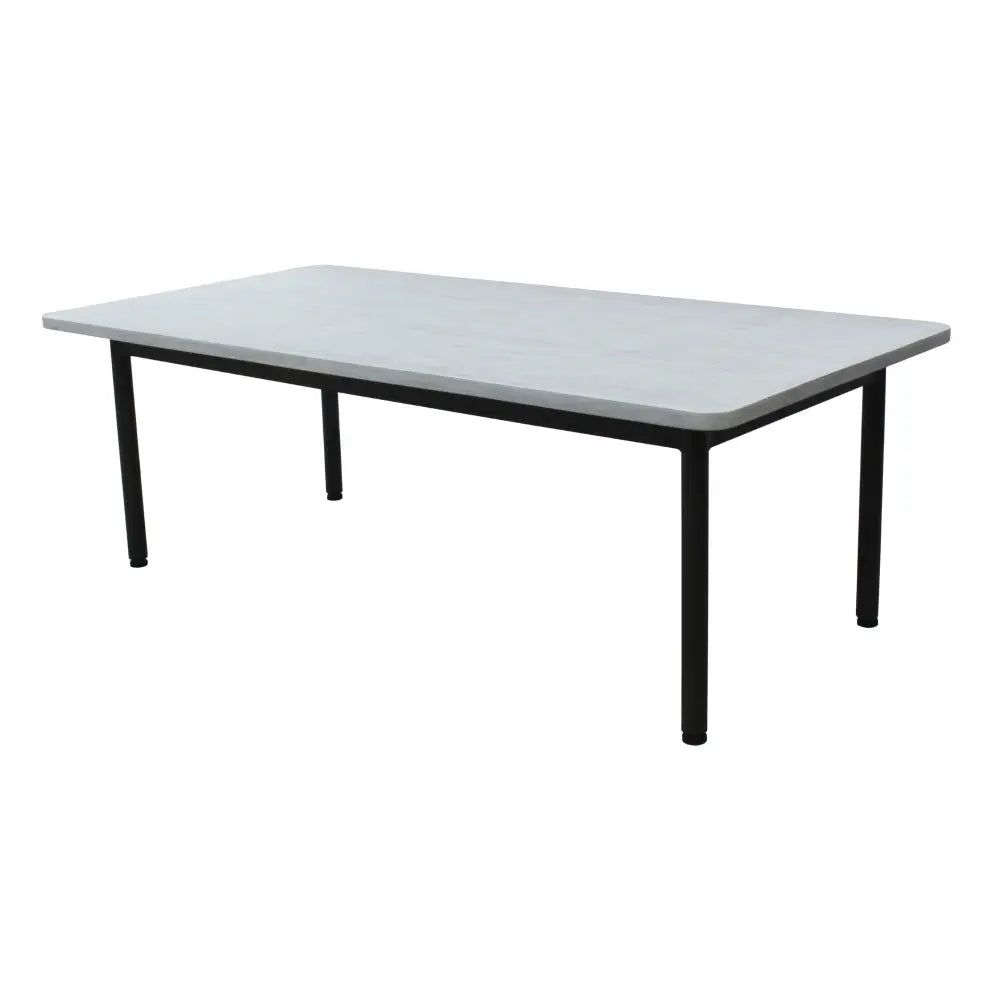 Lara 120cm Outdoor Coffee Table Glass Concrete Top - Furniture > Outdoor