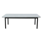 Lara 120cm Outdoor Coffee Table Glass Concrete Top - Furniture > Outdoor