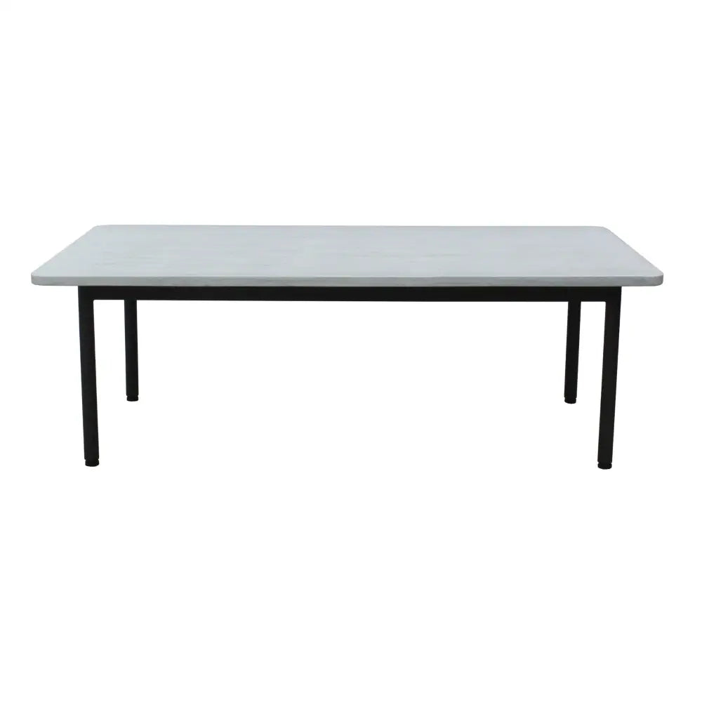 Lara 120cm Outdoor Coffee Table Glass Concrete Top - Furniture > Outdoor