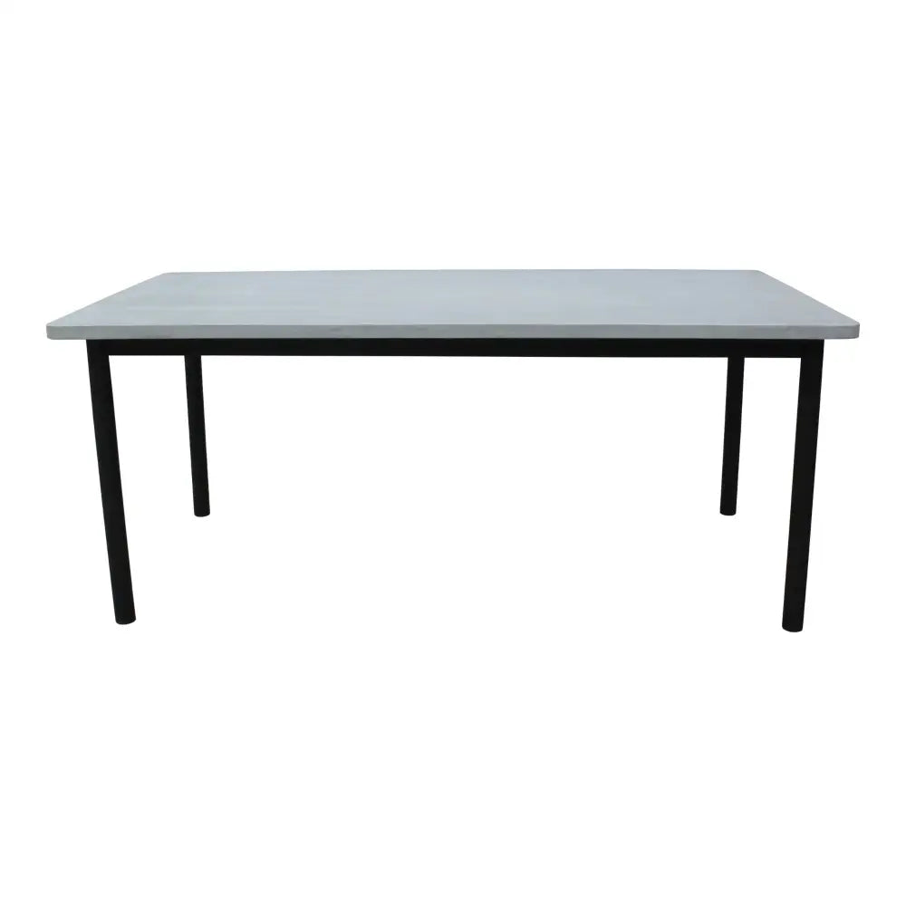 Lara 180cm 6 Seater Outdoor Dining Table Glass Concrete Top - Furniture > Outdoor