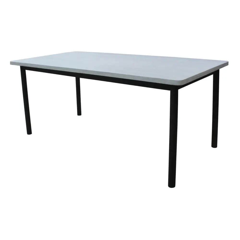 Lara 180cm 6 Seater Outdoor Dining Table Glass Concrete Top - Furniture > Outdoor