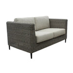 Lara 2 Seater Outdoor Sofa Rattan Wicker Lounge Light Grey - Furniture > Outdoor