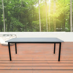 Lara 240cm 8 Seater Outdoor Dining Table Glass Concrete Top - Furniture > Outdoor