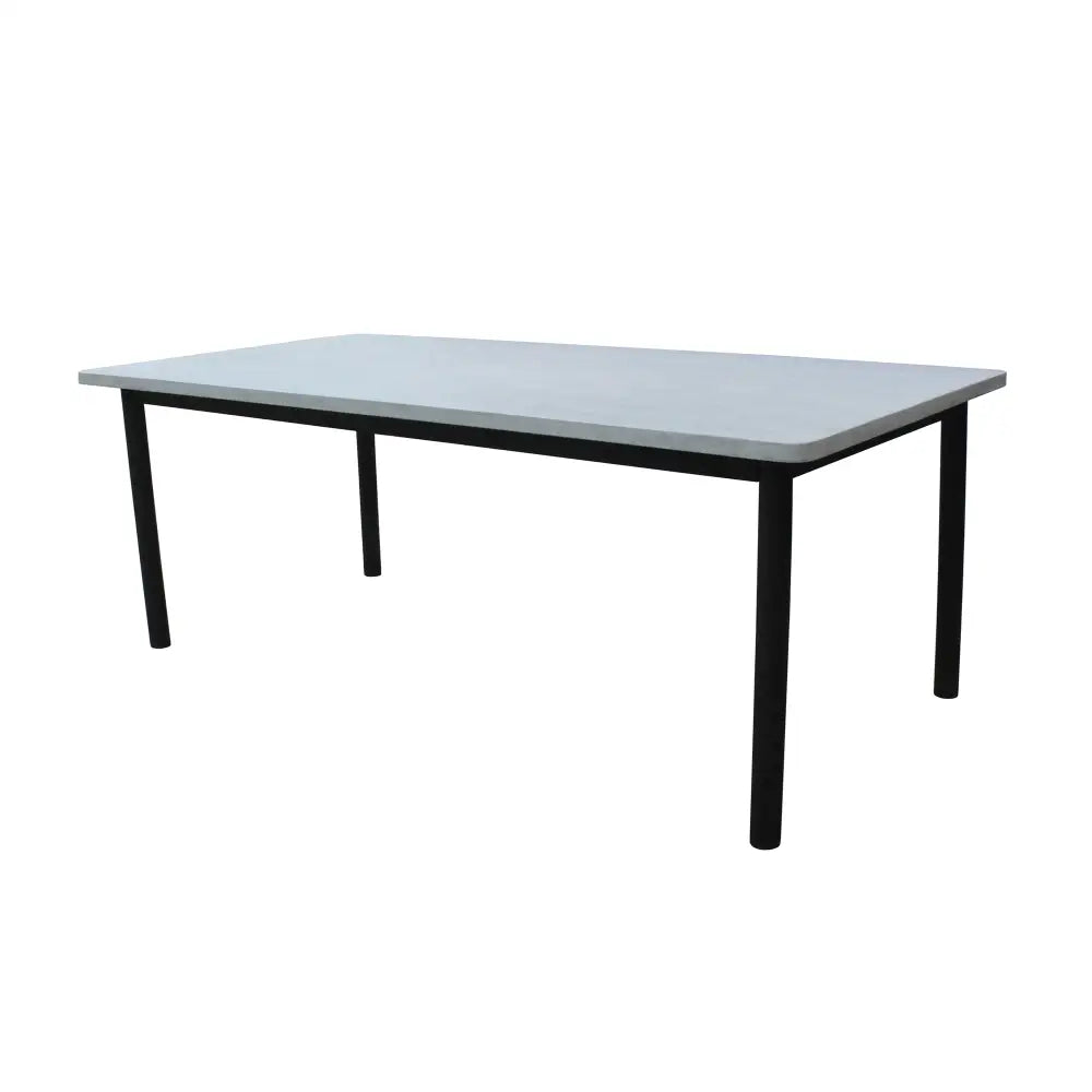 Lara 240cm 8 Seater Outdoor Dining Table Glass Concrete Top - Furniture > Outdoor