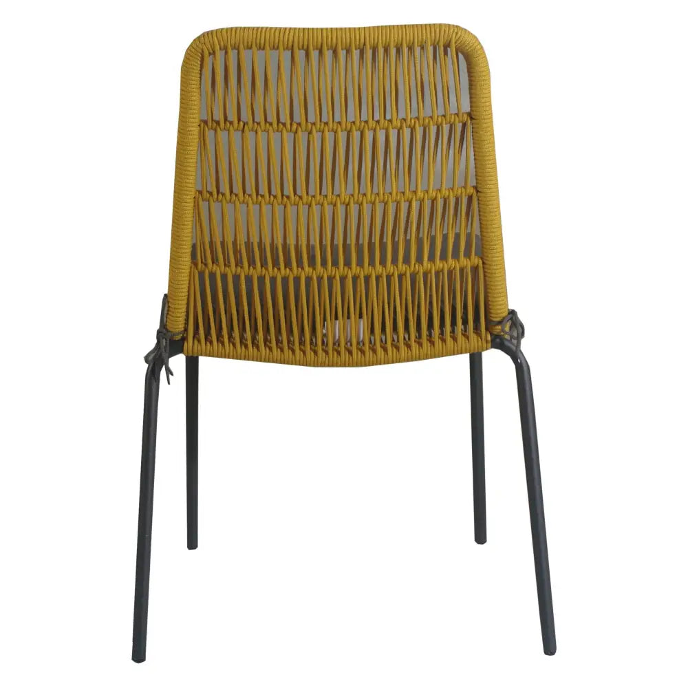 Lara 8pc Set Outdooor Rope Dining Chair Steel Frame Yellow - Furniture > Outdoor