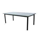 Lara 9pc Set 240cm Outdoor Dining Table 8 Chair Glass Concrete Top - Furniture > Outdoor