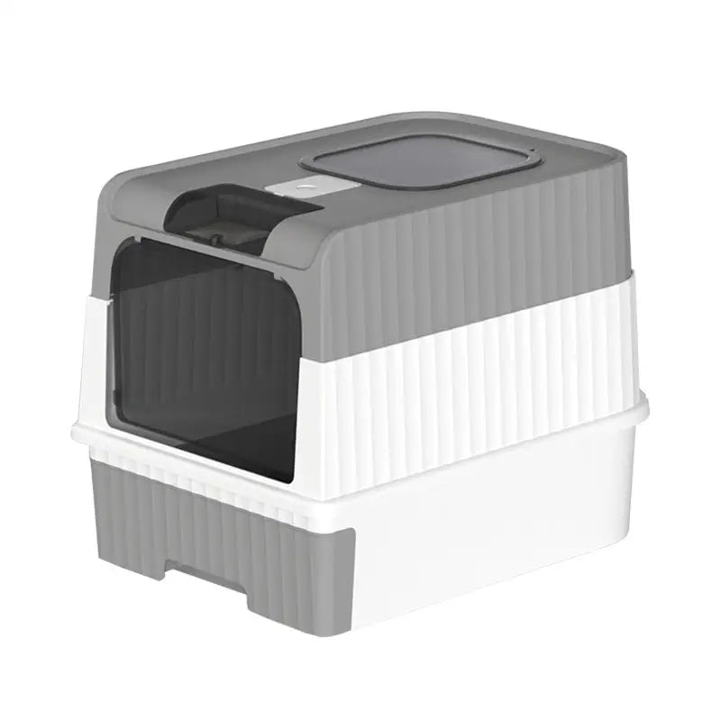 Large Enclosed Cat Litter Box with Drawer and Scoop - Odor Control Removable Tray Easy Clean Design - Pet Care > Cat