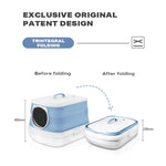 Large Foldable Cat Litter Box Plastic Toilet Easy Cleaning - Pet Care > Cat Supplies > Cat Litter