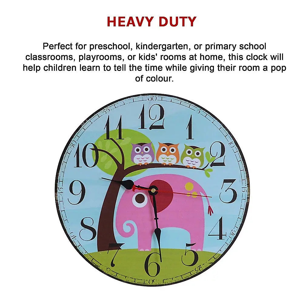 Large Kids Wall Clock - Home & Garden > Decor