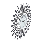 Large Modern 3D Crystal Wall Clock Luxury Art Metal Round Home Decor - Home & Garden > Decor