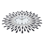 Large Modern 3D Crystal Wall Clock Luxury Art Metal Round Home Decor - Home & Garden > Decor