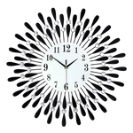 Large Modern 3D Crystal Wall Clock Luxury Art Metal Round Home Decor - Home & Garden > Decor