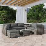 Large Modular Outdoor Lounge Set in Grey - Furniture > Outdoor