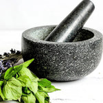 Large Pestle and Mortar Set Durable Granite Stone Spice & Herb Crusher - Home & Garden > Kitchenware