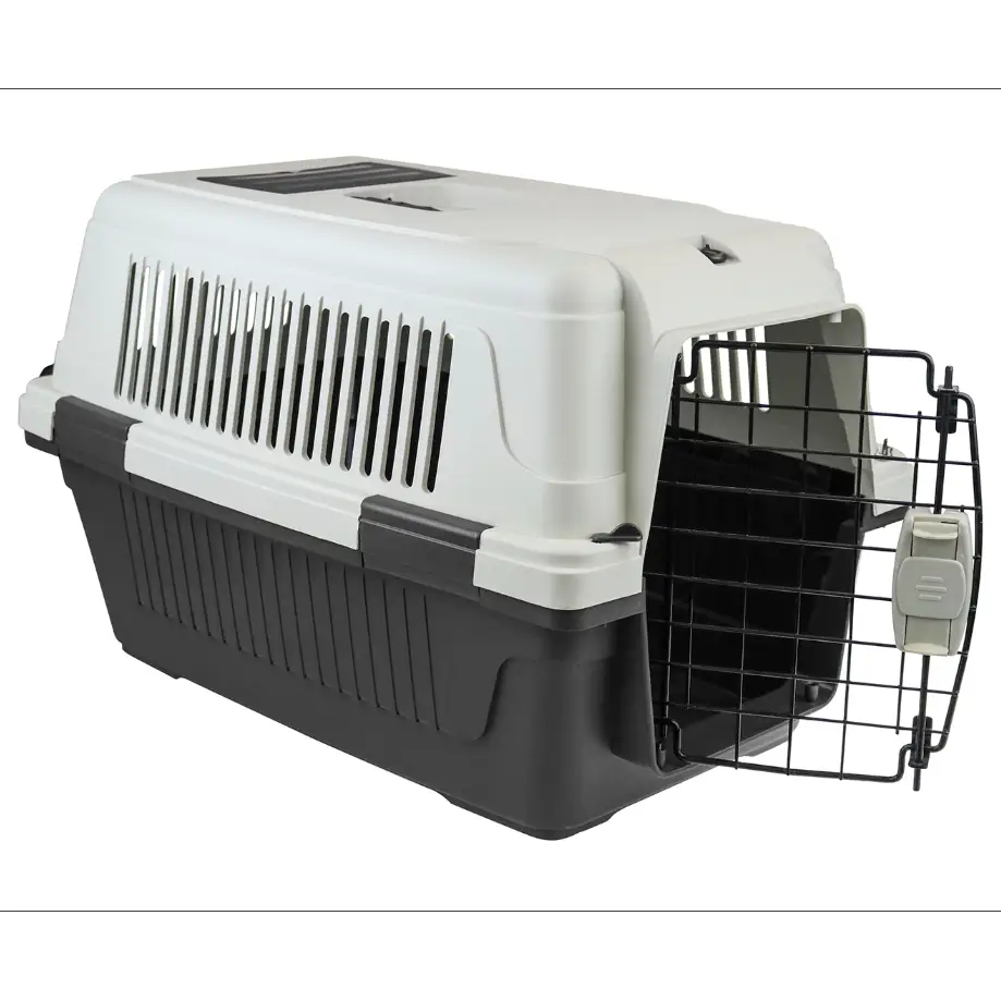 Large Portable Dog Cat Pet Carrier Travel Bag Cage + Safety Lock & Food Box - Pet Care > Cat Supplies > Cat Carriers &