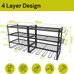 Large Power Tool Organizer 4 Layers Garage Tool Storage Rack Workshop Tool Shelf Drill Pliers Hammer Rack - Home &