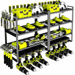 Large Power Tool Organizer 4 Layers Garage Tool Storage Rack Workshop Tool Shelf Drill Pliers Hammer Rack - Home &